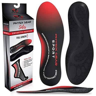 Physix Gear Semelles Chaussures pour Épine Calcanéenne, Semelle Orthopédique Homme, Alternative à la Semelle Gel, Semelle Confort pour Chaussures Pieds Sensibles Femmes, Fasciite Plantaire (S)