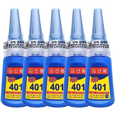 401 Colle instantanée rapide adhésive Bouteille super colle multi-usages super forte liquide incolore adhésive 5 pièces