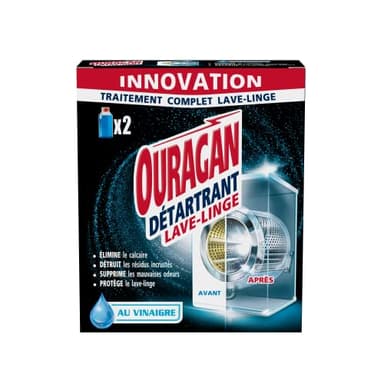 Ouragan Détartrant au Vinaigre Lave-Linge 2 x 250 ml