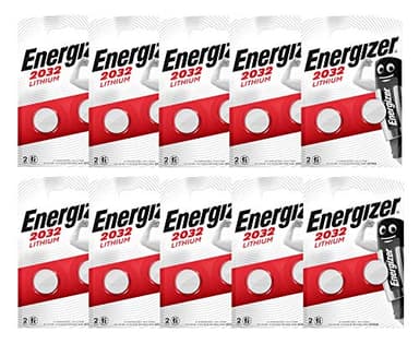 Energizer CR2032 - Piles Lithium 3 V - Paquet de 10 Blister de 2 Piles (Total 20 Piles)