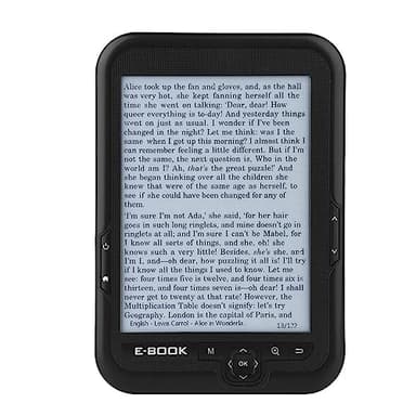 Lecteur de Livres E-E-Book de 6 Pouces 6 Pouces avec Un Espace Stockage 16 Go pour Une Lecture Facile Partout et à Tout Moment (8G)