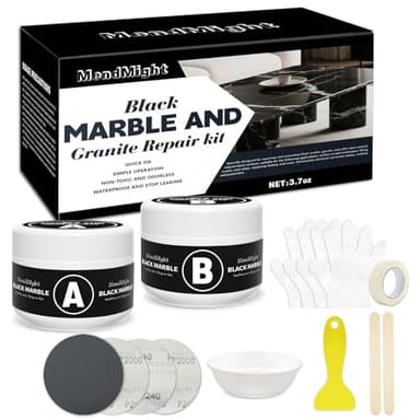 MendMight Kit Reparation Carrelage, Kit Réparation Receveur de Douche Résine, Colle Carrelage Kit de Réparation pour Comptoirs en Quartz et Marbre pour ébréchures, Trous, Bosses, Défauts, Rayures