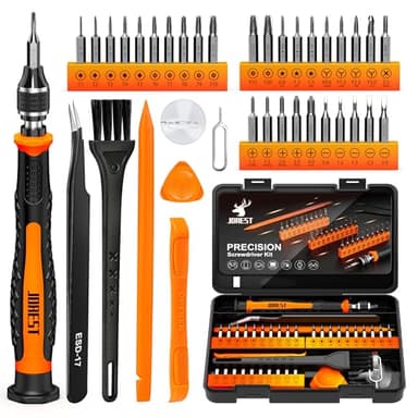 JOREST 40Pcs Kit Tournevis de Précision, Set Outils avec Torx T1 T2 T3 T4 T5, T6 T7 T8 T9 T10 T15 T20, Etoile P2/P5/P6, Triwing Y000, etc, pour iphone, Switch, PS4, Mac, Laptop, Lunettes, Montre