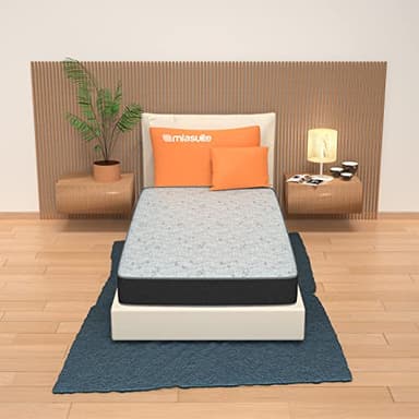 miasuite i sogni italiani Matelas Simple 70x160 épais 13 cm en Mousse polyuréthane. Orthopédique et Pliable. Summit H13, Blanc