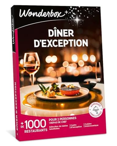 Wonderbox - Dîner D'exception - Coffret Cadeau - Idée Cadeau Gastronomie