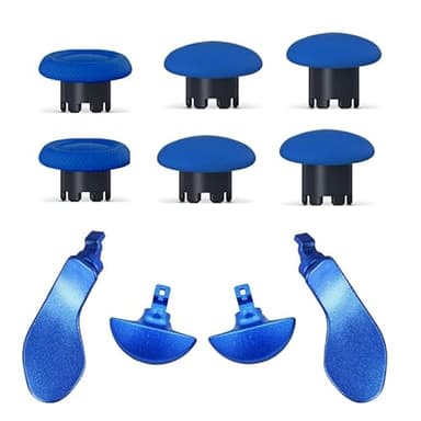 XinGeeek Lot de 6 capuchons et pagaies arrière 10 en 1 pour manette PS5 Dualsense Edge, 4 pagaies arrière pour manette PS5 Dualsense Edge (bleu)