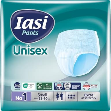 IASI Pants UNISEX haute protection, 14 culottes pour incontinence, absorption EXTRA, taille S, 14 unités