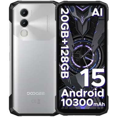 DOOGEE Blade 20 Telephone Portable Incassable Android 15, Batterie 10300 mAh 18 W, 6,6’’ HD IPS + 90 Hz, 20GB RAM + 128GB ROM/TF 2TB Smartphone Incassable, Caméra 16MP, NFC/5G Wifi/GPS/IP68 / IP69K