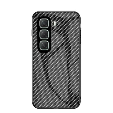 Rfvzubemok Compatible avec Infinix Hot 50 Pro Plus 4G / X6880 Coque de Protection 2 en 1 Anti-Chute (Panneau arrière en Verre PC + TPU) pour téléphone Portable Black