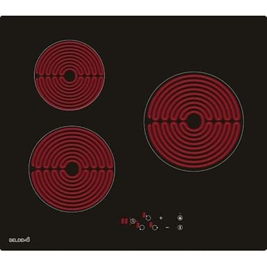 Plaque Vitrocéramique 3 Feux Encastrable BELDEKO - 5200W - Seulement 4,6 cm d'Épaisseur - Fiable et Robuste - Minuteur, Touches Tactiles, Anti-Débordement, 9 Niveaux de Puissance