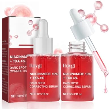 Dark Spot Correcting Glow Serum, Niacinamide Serum Visage, Niacinamide 10% + TXA 4%, serum anti tache visage-Estompe les Taches Brunes pour une Peau Terne-2 X 30 ml (A)