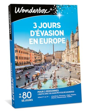 Wonderbox - 3 Jours D'évasion en Europe - Coffret Cadeau - Idée Cadeau Séjours