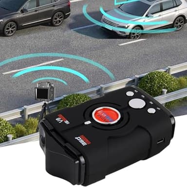 Détecteur De Radar De Voiture, Détecteurs De Radars, avec Alertes Vocales À 360° en Temps Réel, Réaction Rapide, Sécurité Améliorée du Véhicule, Portée Étendue 2,4 GHz 410 MHz, pour Autoroute Urbaine