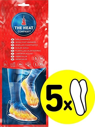 THE HEAT COMPANY Semelles Chauffantes - Extra Chaud - 8 Heures de Chaleur - Chaleur immédiate - autochauffante - purement Naturel - Medium Taille: 39-41 - 5 Paires