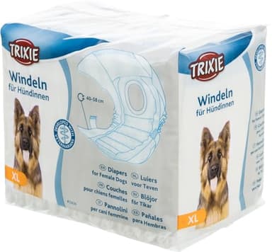 Couches pour chiennes TRIXIE, XL tour de taille 40-58 cm, 12 pièces, 23636