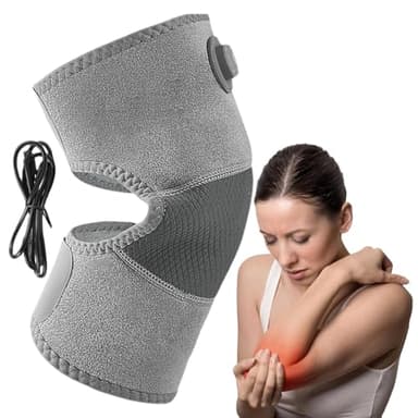 Coussin chauffant électrique pour genoux - Appareil de massage des jambes rechargeable avec réglages de chaleur réglables - Genouillère chauffante pour détendre les muscles profonds, soulager les