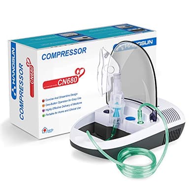 Hangsun Nébuliseur Inhalateur CN680 Portable Compresseur avec Embout et Masque pour Les Enfants et Les Adultes