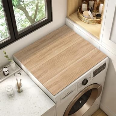 Tapis AntidéRapant Pour Machine à Laver,Lignes En Bois,De Protection SèChe-Linge Qui Absorbe L'Eau Et SèChe Rapidement,Tambour Moderne Adapté La Salle Bain,Buanderie,Cover (Color 4,60 x60 cm)