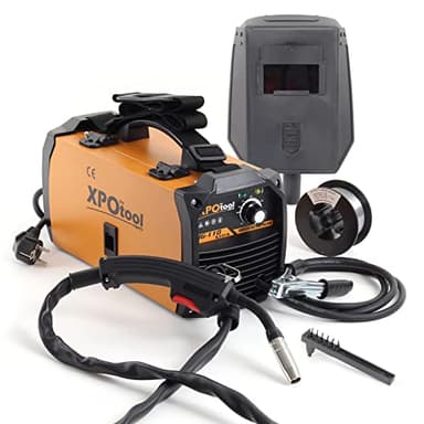 XPOtool Poste de soudage MIG100 Inverter FCAW – sans gaz, avec Dévidoir Fil fourré – Flux et IGBT – Soudure