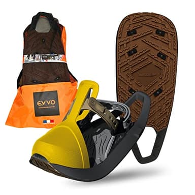 EVVO - TOREE - Raquette à Neige Made in France avec Semelles Biosourced90® Cloutées Michelin®, Fixations Réglables, pour Homme et Femme avec Sac de Transport Inclus, Tout Terrain, Randonnée Neige