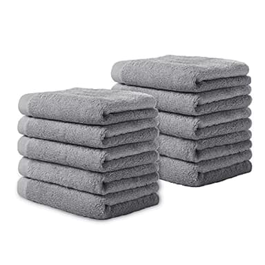 Yoofoss 10 Pièces Serviettes de Bébé 25x25 cm Fibre de Bambou Facial Lingettes Carre de Cuisine Absorption Instantanée Multicolor Serviettes de Bain