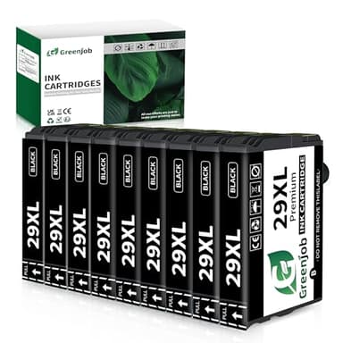 Greenjob 29XL Multipack Cartouche d'encre pour Epson 29 XL pour Epson Expression Home XP-342 XP-335 XP-235 XP-442 XP-352 XP-247 XP-255 XP-332 XP-345 XP-432 XP-435 XP-442 XP-445 XP-452 (9 Noir)