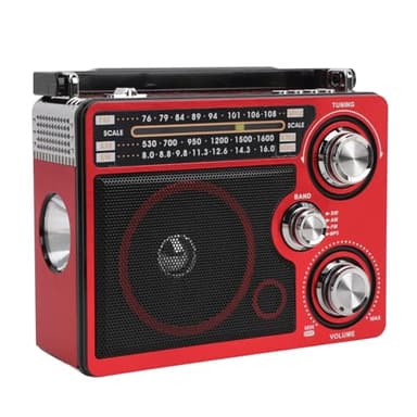 Radio Portable à Ondes Courtes Pleine Bande, AM FM SW LW World Band Radio Bonne Réception, Radio à Ondes Courtes avec la Meilleure Réception, Longue Antenne Télescopique pour