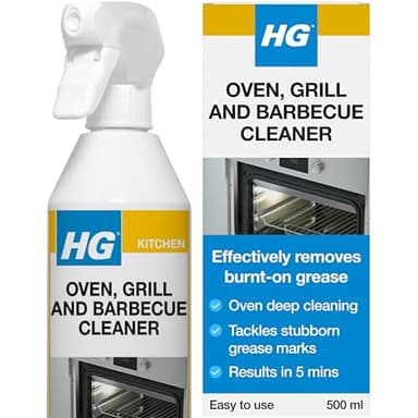 HG Spray nettoyant pour four, gril et barbecue, élimine rapidement les aliments cuits au four et la graisse brûlée, pour la cuisine et l'extérieur (500 ml) - 138050106