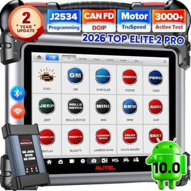 Autel Valise Diagnostic Auto MaxiSYS Elite II Pro, 2026 Mis à Niveau de MK908P II MS908SP Bidirectionnel Scanner, Programmation & Codage J2534, 38+ Services, TOU Systèmes, Mise à Jour 2 Ans