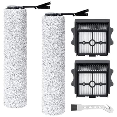 Rouleau de brosse de rechange et Filtre HEPA pour Tineco FLOOR ONE S9 Artist/S7 Stretch Ultra/S7 Artist/S7 Master/S9 Master/stretch S6/SWITCH S6/i6 Stretch/i5 Stretch Aspirateur Laveur (5 accessoires)