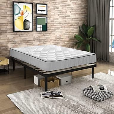 IZTOSS Lit 140x190 avec Sommier et Matelas - Matelas 140x190x22 Mémoire de Forme - Sommier 140x190 avec Pieds (Ensemble Matelas et Sommier 140x190 cm)