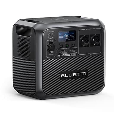 BLUETTI AC180 Générateur Électrique Portable, 1152Wh Batterie LiFePO4 avec 2 Sorties CA 1800W (2700W Pic), 0-80% en 45 Min pour Camping-car, Routier, Le Produit n'a pas été Utilisé (Reconditionné)