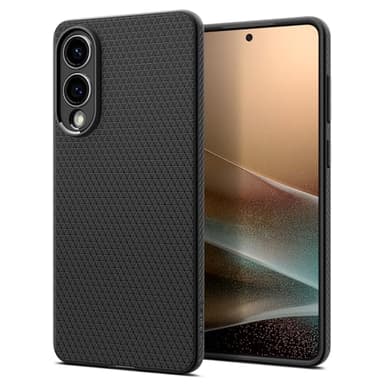 Spigen Liquid Air Coque Compatible avec Samsung Galaxy S25 Edge - Noir Mat