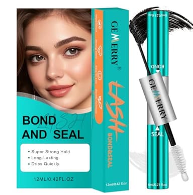 GEMERRY Colle Faux Cils 12ML Bond et Seal DIY Cluster Cil Adhésif Colles d'extension de Lash Durable et imperméable 2 en 1 Convient pour Grappe pour Extension Clusters Lashes Individuels