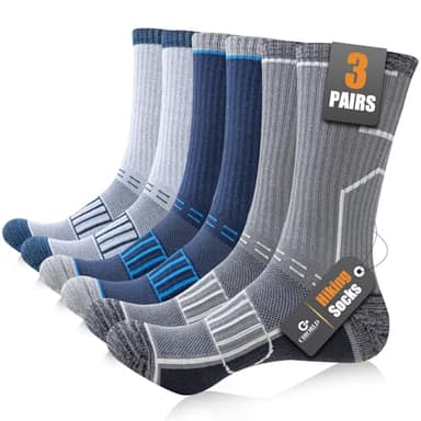 Circorld Chaussettes Homme 43-46 37-42 47-50, Chaussette de Sport Homme, Anti-Ampoule, Anti-Odeur, Absorbant l'Humidité, Chaussettes Coton Respirantes pour Running, Randonnée, Cycliste, Travail
