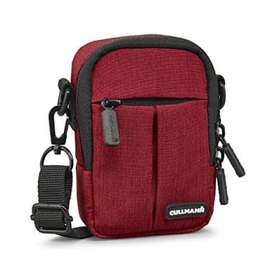 Cullmann 90222 MALAGA Compact 300 rouge sac caméra étui pour appareil photo compact hydrofuge Rip-Stop polyester avec revêtement PU sangle de transport poche avant passant de ceinture