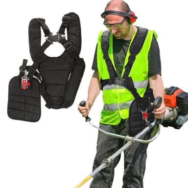 Harnais Debroussailleuse, Bandoulière Réglables Tondeuse, Professionnelle Confortable Sangle D'épaule Débroussailleuse pour Débroussailleuse Tondeuse et Taille