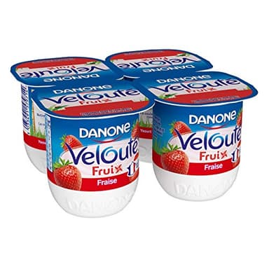 Danone Velouté Fruix Yaourt Brassé Fraise, 4 x 125g