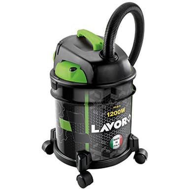 LAVOR Aspirateur Eau et Poussière RUDY 1200 S , Réservoir acier 20 litres, Puissance d'aspiration 18 kpa, 1200 Watt max, Flexible 1,5 mètres