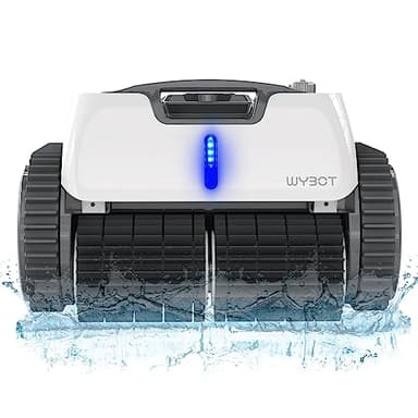 WYBOT Robot Piscine sans Fil Fond et Parois Ligne d'eau pour 120 Minutes,Nettoyage Efficace avec Triple Moteur,Charge Rapide,Robot Aspirateur Piscine pour Piscines Hors Sol ou Enterrées Jusqu'à 120 ㎡