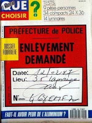 QUE CHOISIR [No 226] du 01/03/1987 - PESE-PERSONNES - LUMINAIRES - DOSSIER FOURRIERE - L'ALUMINIUM.
