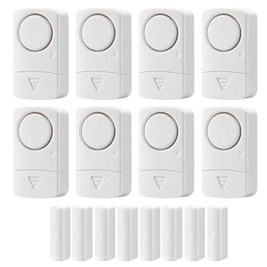 Lot de 8 alarmes de porte et de fenêtre, capteur d'alarme pour la sécurité de la maison, alarme de porte de piscine 120 dB pour la sécurité des enfants