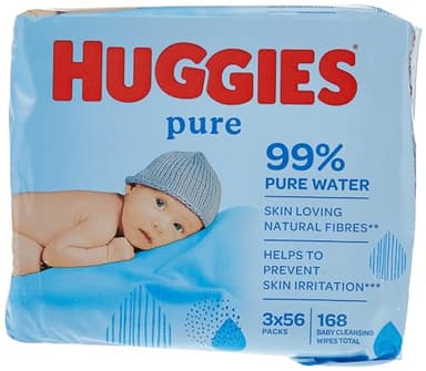 Huggies Pure Lot de 12 paquets de 3 paquets de lingettes humides pour bébé (4 x 3 paquets de 672 lingettes)