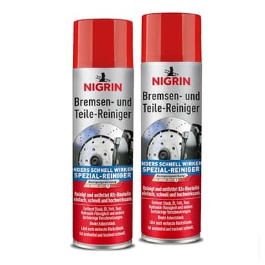 NIGRIN Lot de 2 bombes de nettoyant pour freins et pièces de moteur - 500 ml