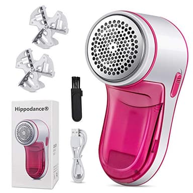 Rasoir Anti Bouloche,Anti Bouloche Vetement de USB Rechargeable Portable,Tissu Pull Laine Tondeuse à Textile pour pour Chandails/Vêtements/Rideaux/Tapis,2* Lame de Rechange