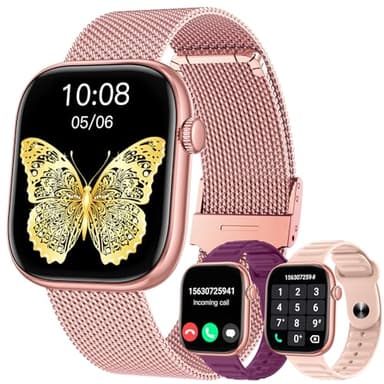Montre Connectée Femme Smartwatch Fitness: 1.83" Sport Smart Watch avec Appel Bluetooth 20+ Sport Mode Podometre Moniteur de Sante Fréquence Cardiaque Montres Intelligente Compatible iOS et Andriod