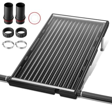 LZQ Chauffage solaire pour piscine - Avec panneau solaire - Noir - 15 l - Capacité en eau - Pour piscine, jardin, douche - Eau chaude