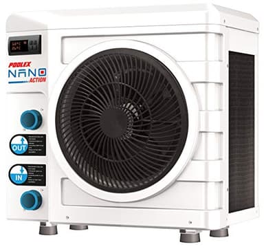 POOLEX - PC-Nano-A5 - Pompe à Chaleur Piscine Dédiée aux Petites Piscines Hors-Sol - Consommation de 990 W - Volume du Bassin de 20 à 35m3