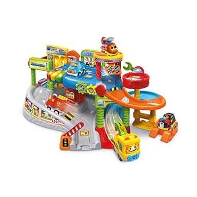 VTech - Tut Tut Bolides, Mon Premier Garage Interactif avec Camion Éthan Pro de la Dépanne, Garage Voitures Enfant, 9 Zones Magiques, Cadeau Garçon et Fille de 1 an à 5 Ans - Contenu en Français