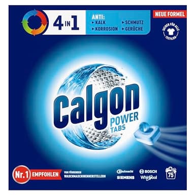 CALGON 4en1 Pastilles Anticalcaire Nettoyant pour Lave-linge - 75 tablettes
